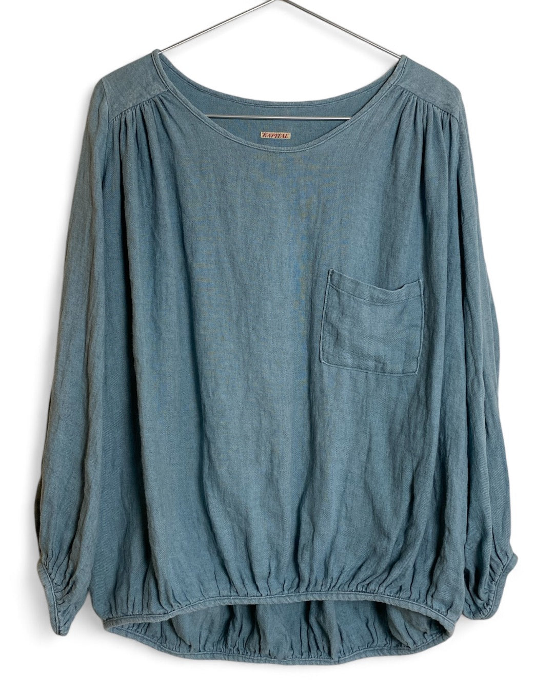 KAPITAL キャピタル レディース マキニョン リネン ギャザー ブラウス