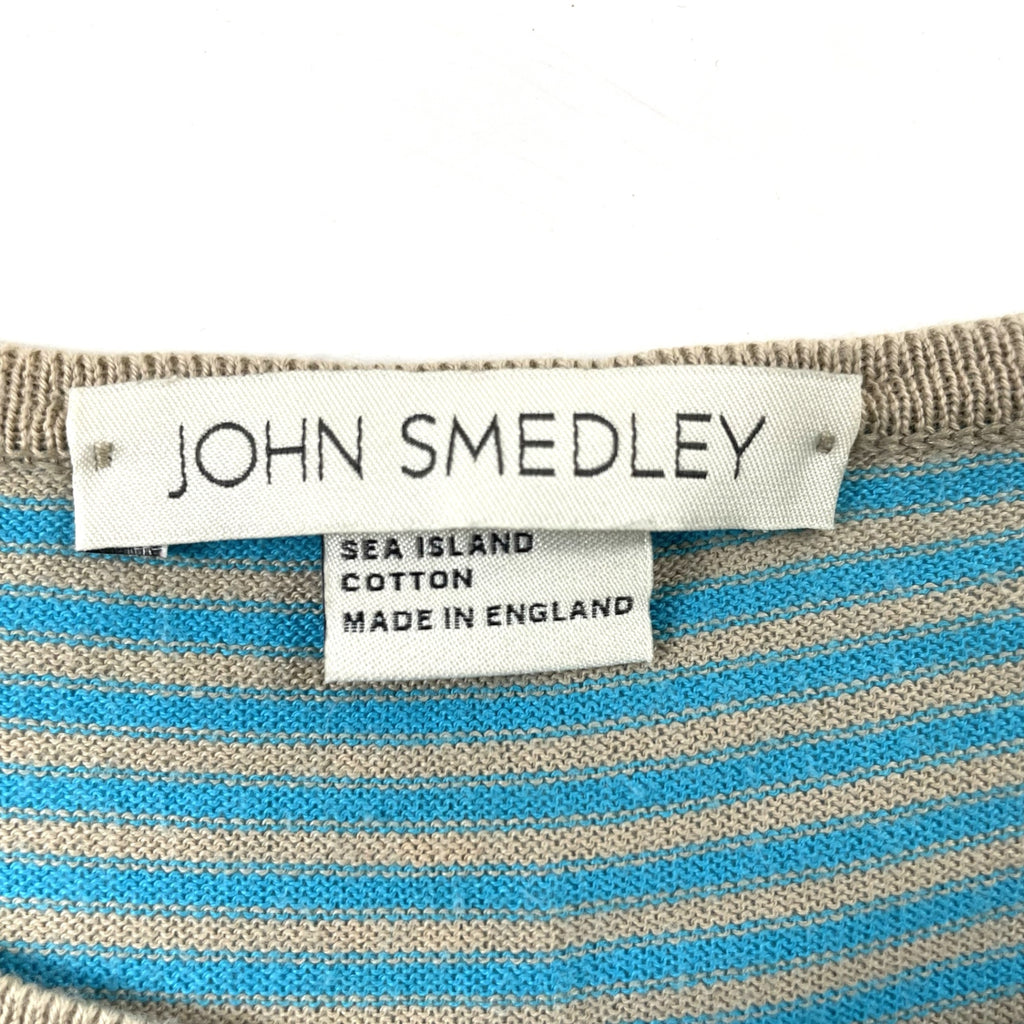 JOHN SMEDLEY / 半袖ボーダーニット 参考定価：40,000程度 SIZE:XS