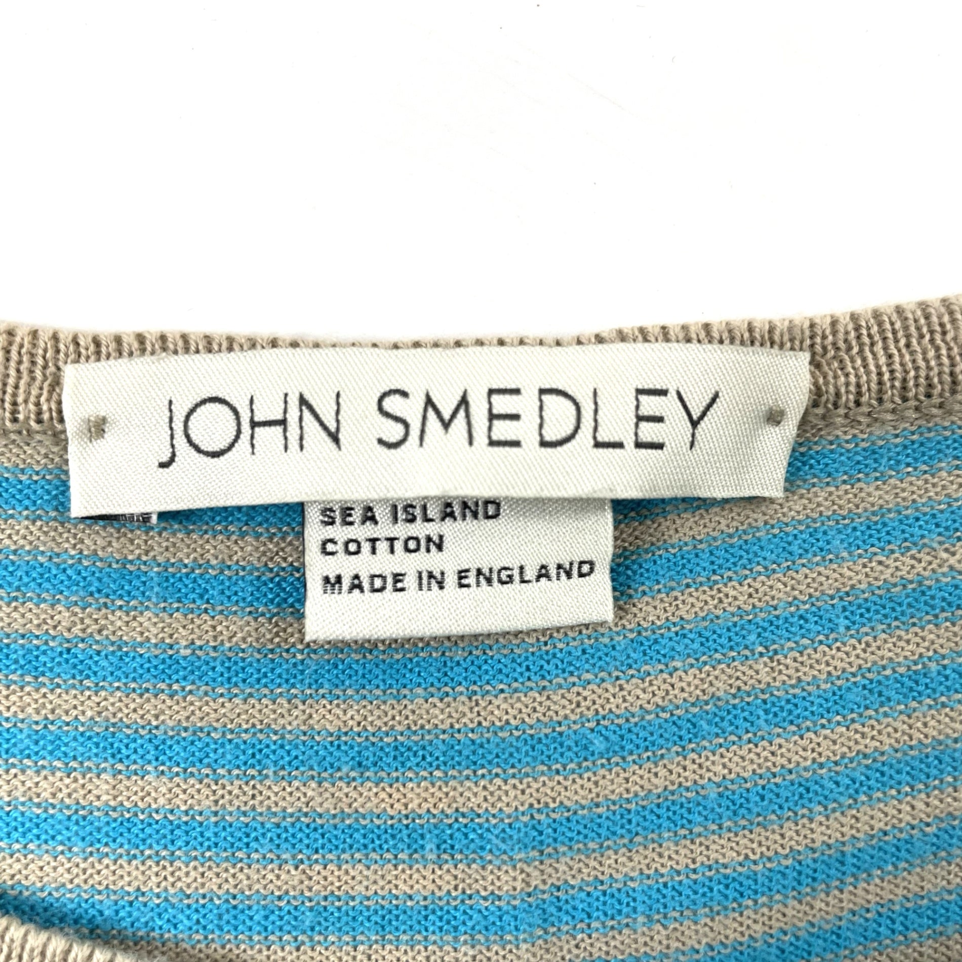 JOHN SMEDLEY / 半袖ボーダーニット 参考定価：40,000程度 SIZE:XS