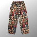 【タグ付 極美品 25SS】 BEAMS PLUS ビームスプラス / 2 Pleats Relax Trousers パッチワークプリント イージーパンツ 参考定価：24,000+tax SIZE：M(XL程度)