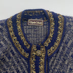 齋藤都世子 toyoko saito / エンブロイダリーニットセットアップ 参考定価：150,000程度 SIZE:M-L程度