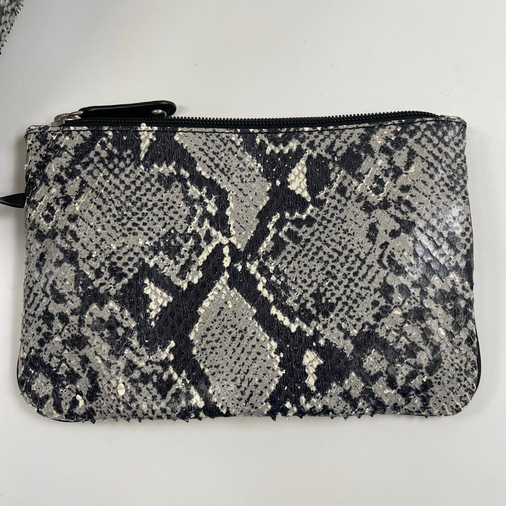 EMPORIO ARMANI / カーフレザートートバッグ パイソン加工 参考定価：180,000程度 布袋付