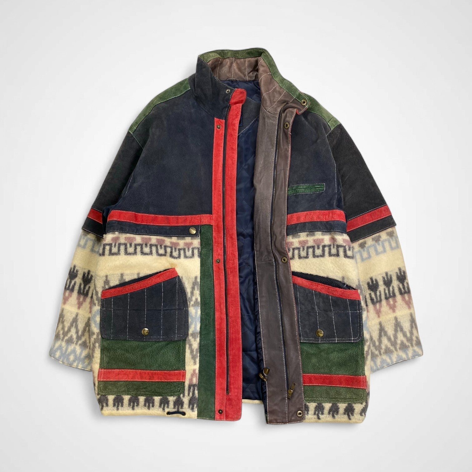 VINTAGE ヴィンテージ / ヴィンテージ フリース×レザー ジャケット SIZE：M