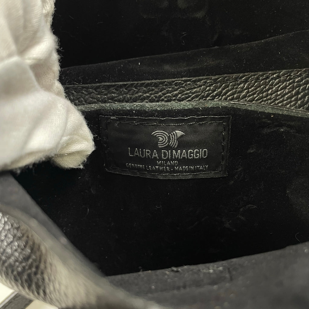 LAURA DI MAGGIO ローラ ディ マッジオ / ハラコ×レザーバンブーハンドルバッグ 未使用品 参考定価：33,000+tax
