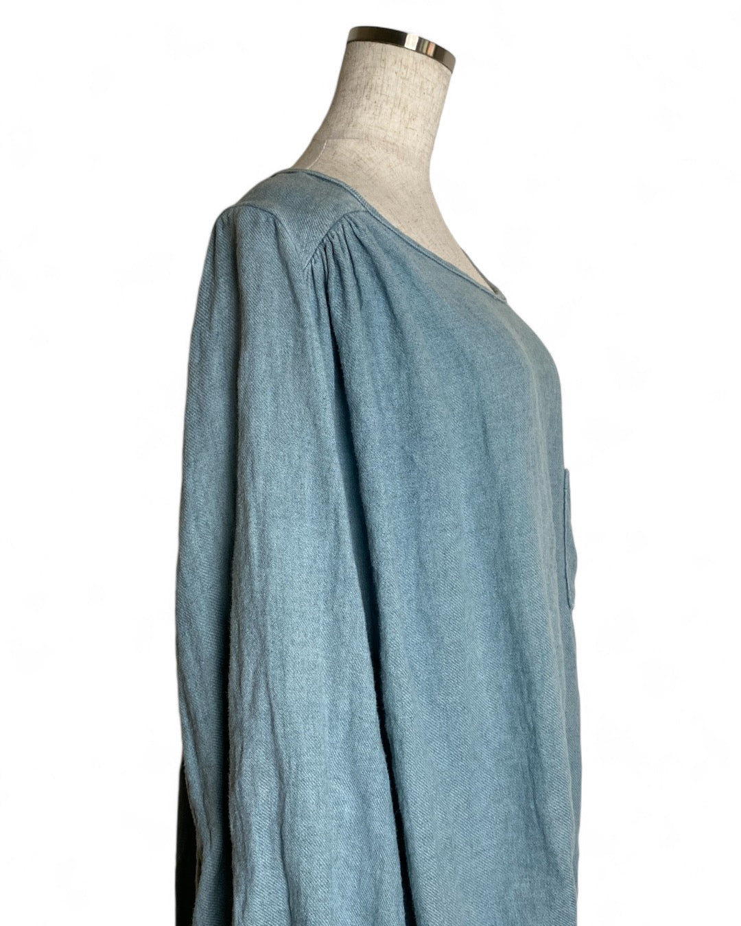 KAPITAL キャピタル レディース マキニョン リネン ギャザー ブラウス