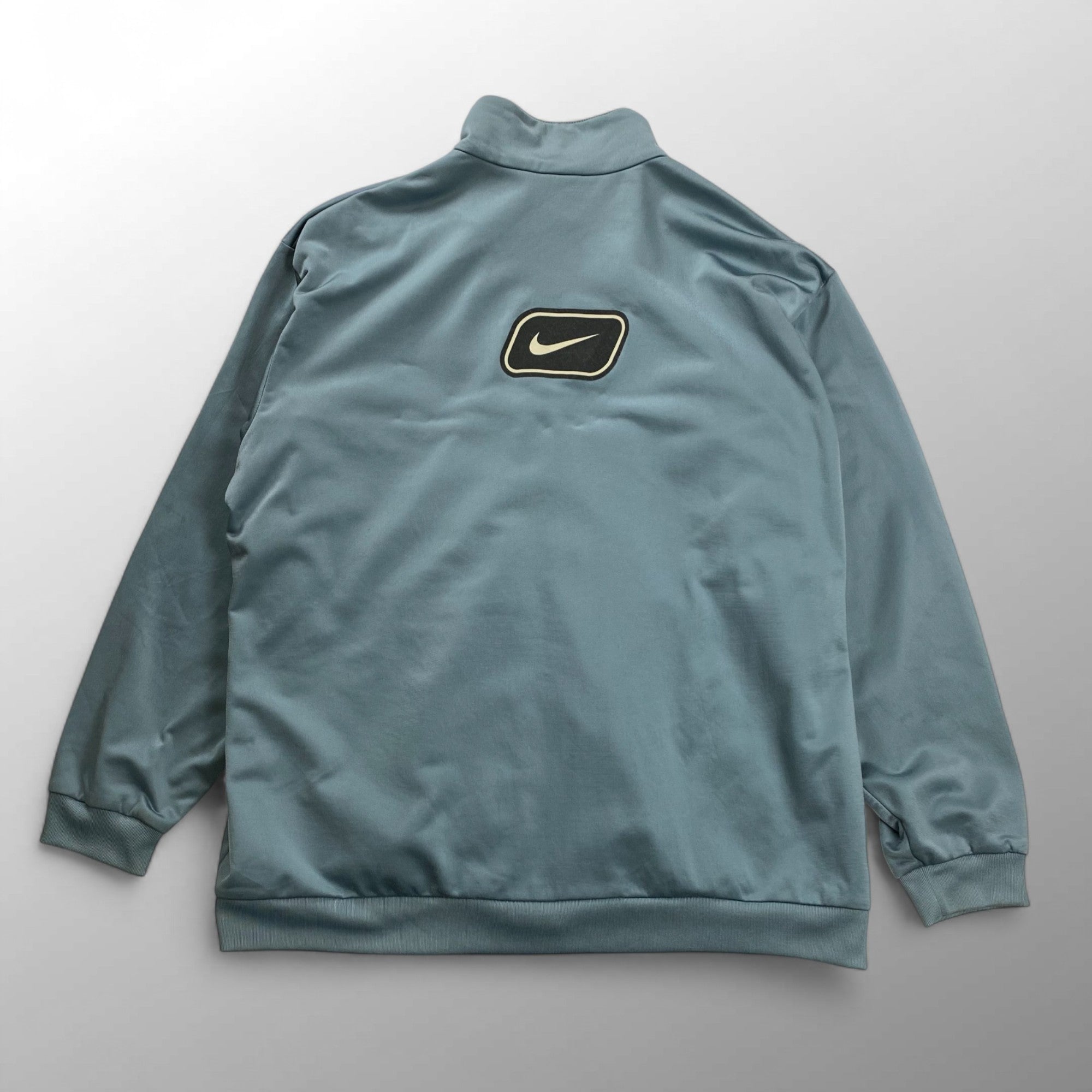 00's初頭 NIKE ナイキ / スモールスウォッシュ トラックジャケット グレー×ブラック SIZE:XL