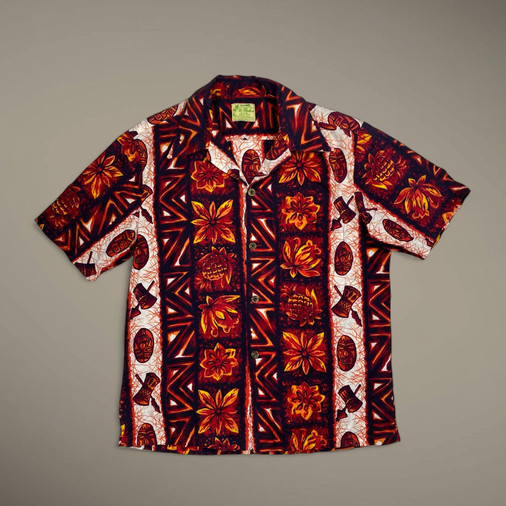 60s VINTAGE Ui-Maikai / ヴィンテージ アロハシャツ MADE IN HAWAII コットン100％ SIZE:L程度