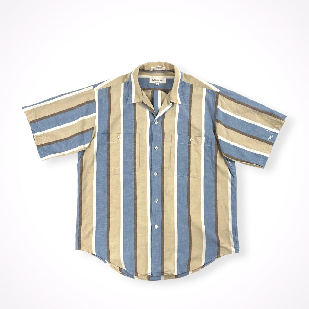 Yves Saint Laurent / 80s ヴィンテージストライプシャツ SIZE：M