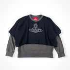 Vivienne Westwood RED LABEL / 3Dラインオーブ刺繍レイヤード裏毛トップ 参考定価：38,000+tax SIZE:00