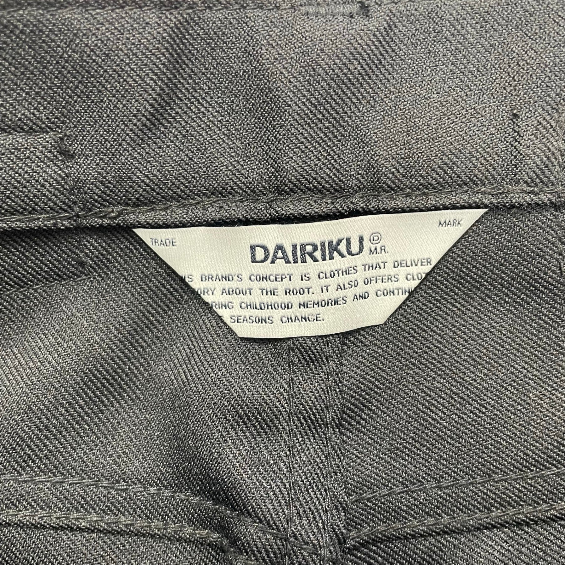 DAIRIKU ダイリク / Flare Pressed Pants 24SS P-4 参考定価：32,000+tax SIZE:29