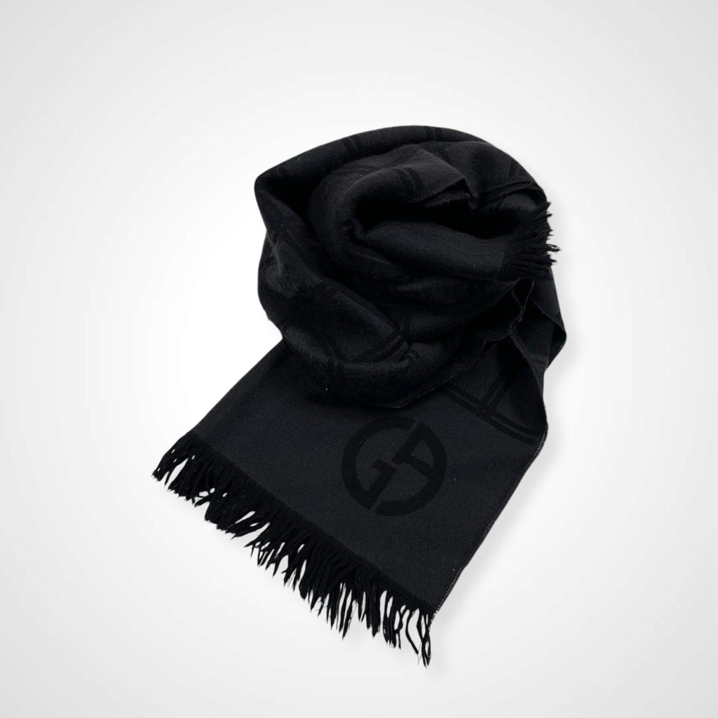 GIORGIO ARMANI ジョルジオアルマーニ / チェック柄ウールストール バイカラー 参考定価：40,000程度  SIZE:165×35.5