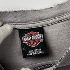 8-90s OLD HARLEY DAVIDSON ハーレーダビッドソン / フェード 両面プリント ヴィンテージ Tシャツ 鬼フェード 襤褸 SIZE：L
