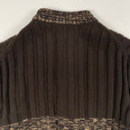 DOLCE&GABBANA / ヴァージンウール ヘンリーネックリブニット  SIZE:50