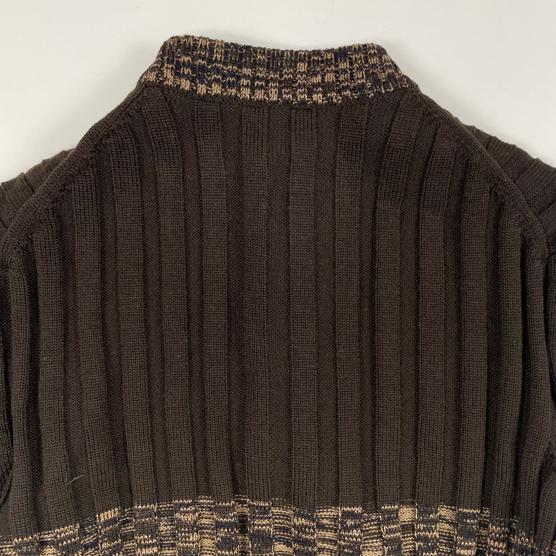 DOLCE&GABBANA / ヴァージンウール ヘンリーネックリブニット  SIZE:50