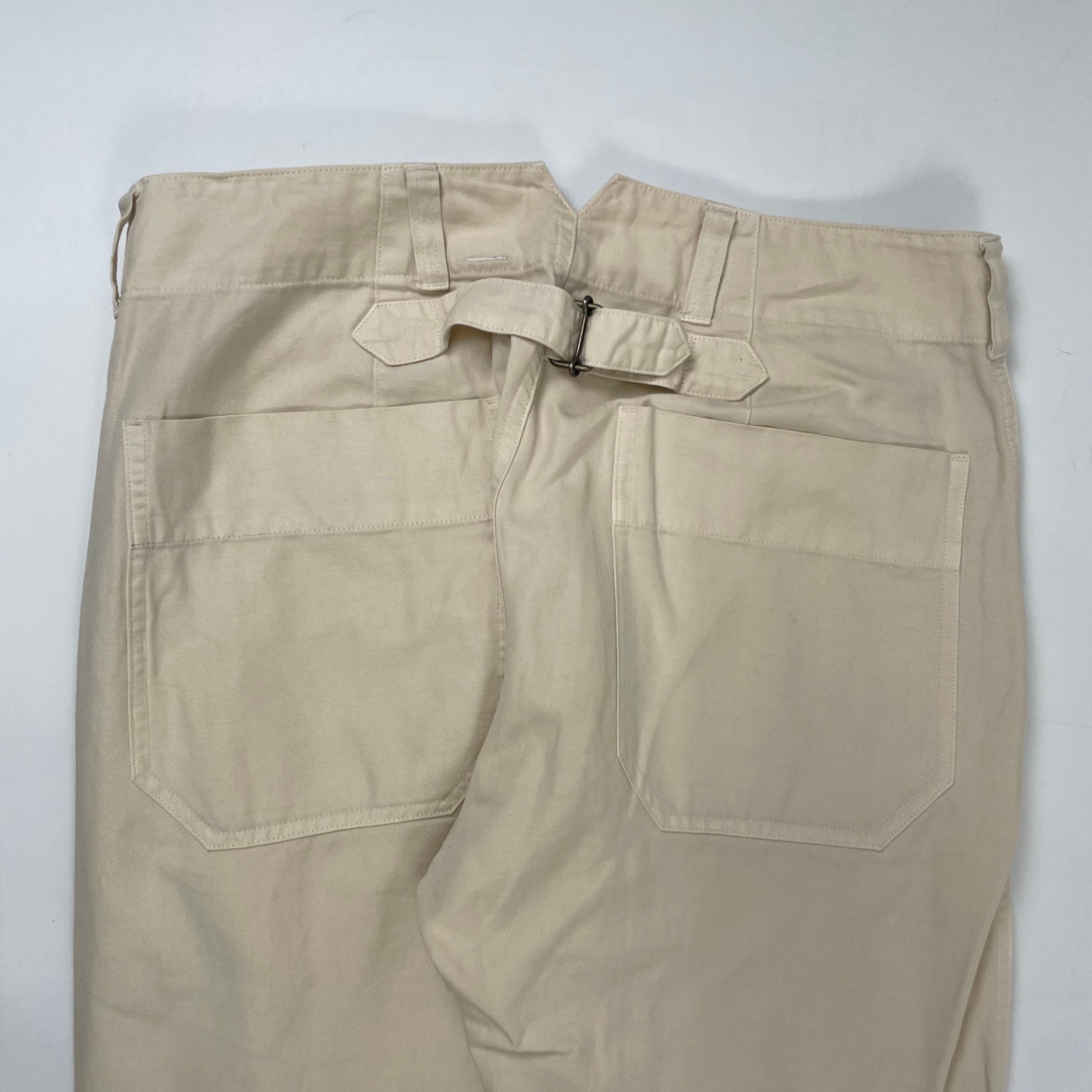 MHL. / シンチバック コットンリネンパンツ 参考定価：28,000程度 SIZE:S