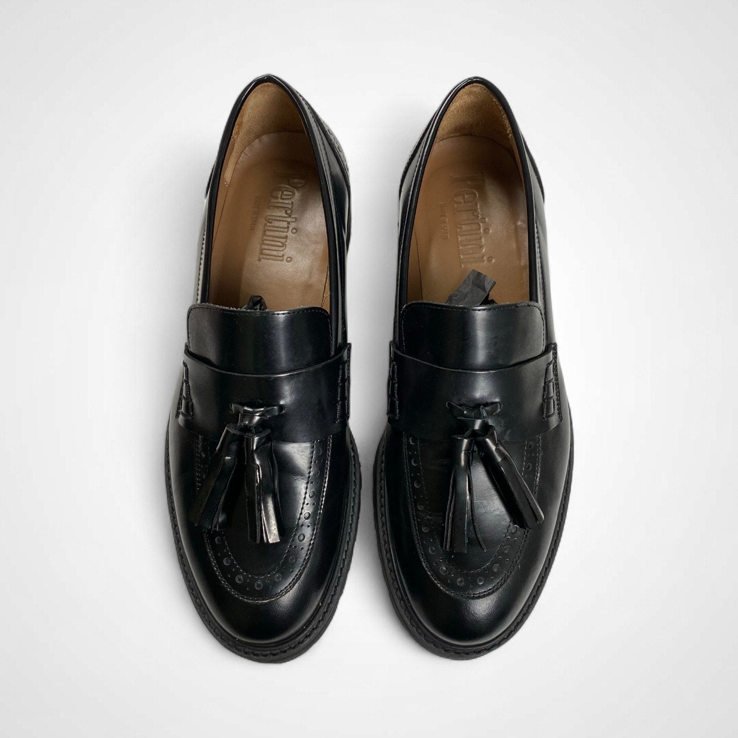 Pertini ペルティニ / タッセルローファー ブラック 参考定価：31,000+tax UNITED ARROWS取扱い SIZE:37.5(23.5cm程度)