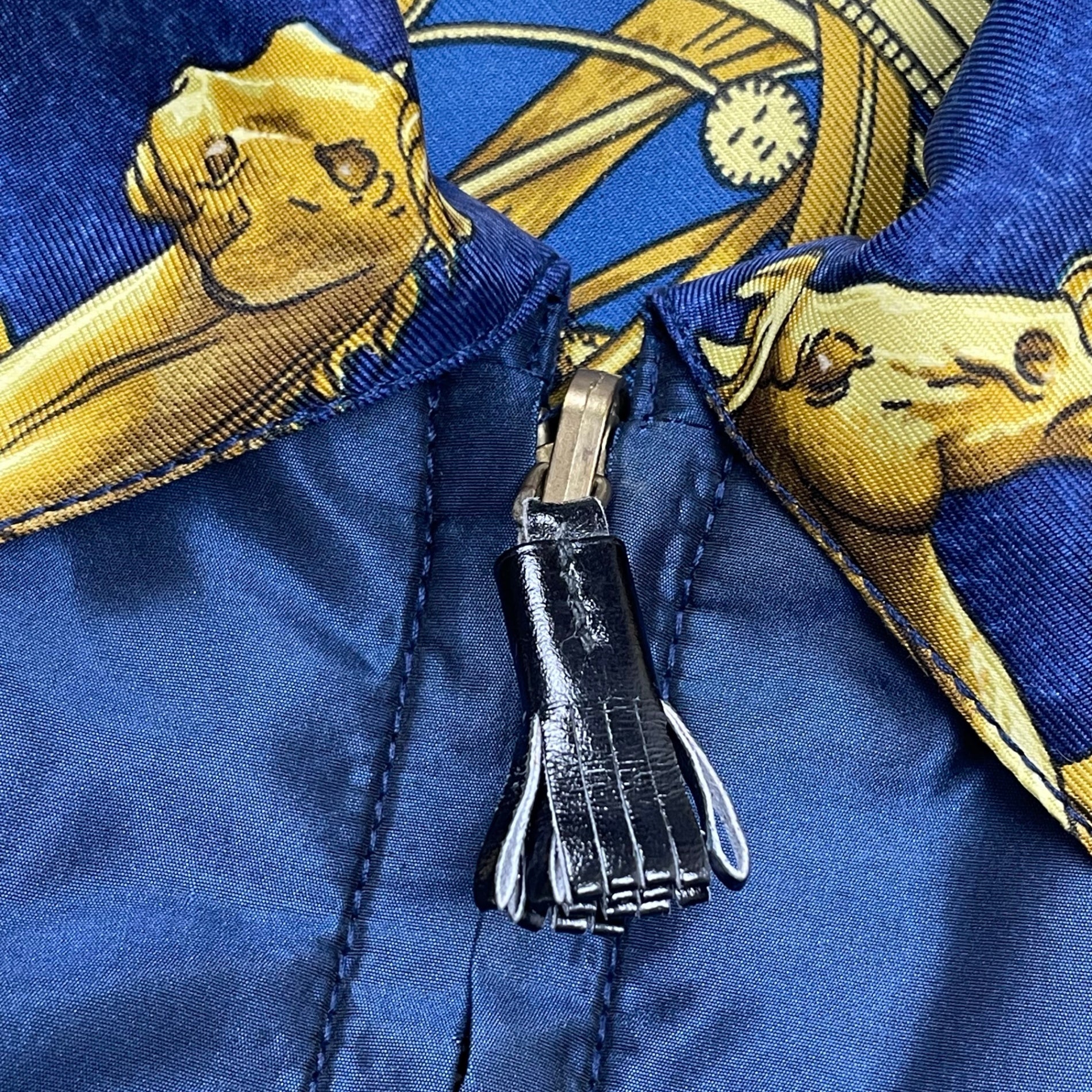 HERMES エルメス / VINTAGE ”COSMOS” シルクリバーシブルジャケット SIZE：40