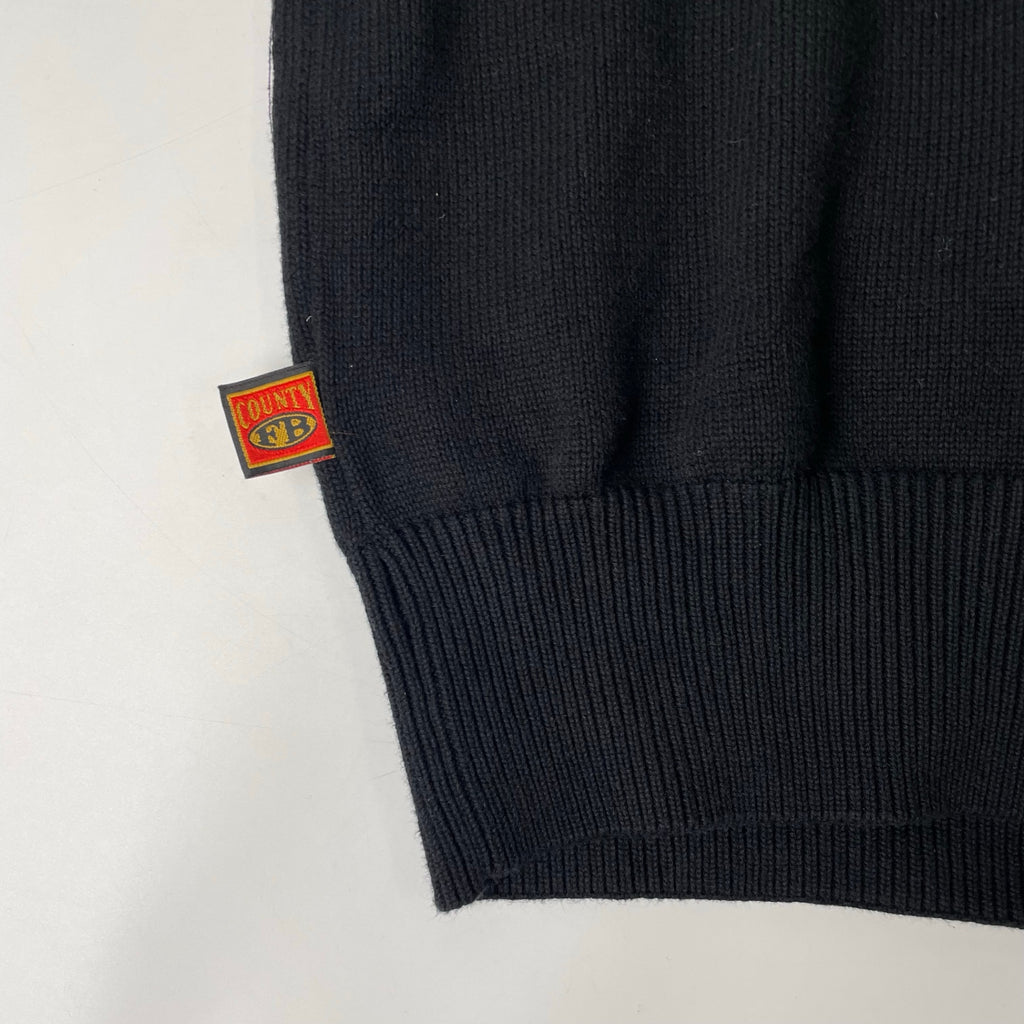 FB COUNTY / ヘビーニットポロシャツ ブラック 参考定価：14,000程度 SIZE:3XL