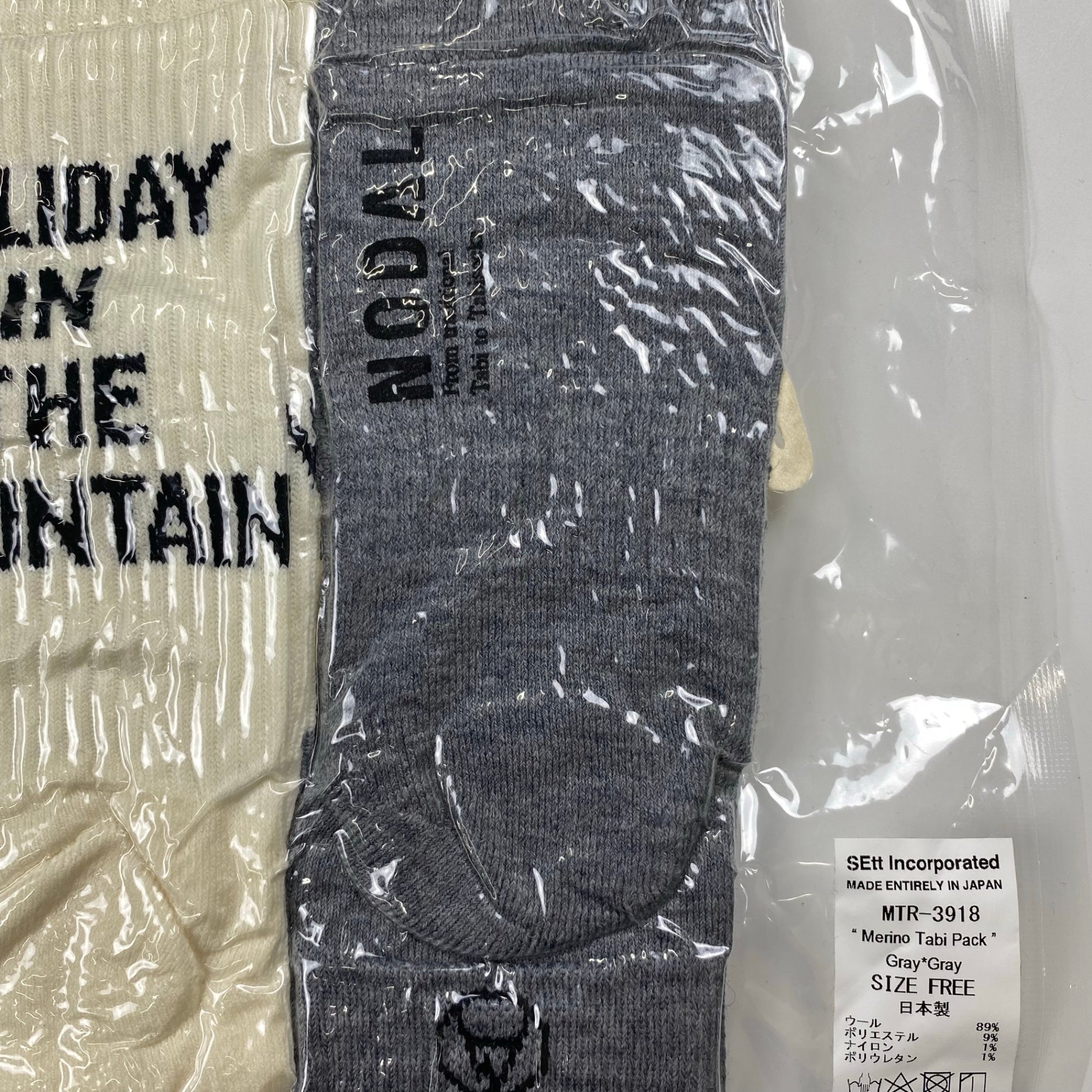 【未開封品】  MOUNTAIN RESEARCH マウンテンリサーチ / Merino Tabi Pack パックソックス 2PIECE SIZE：FREE