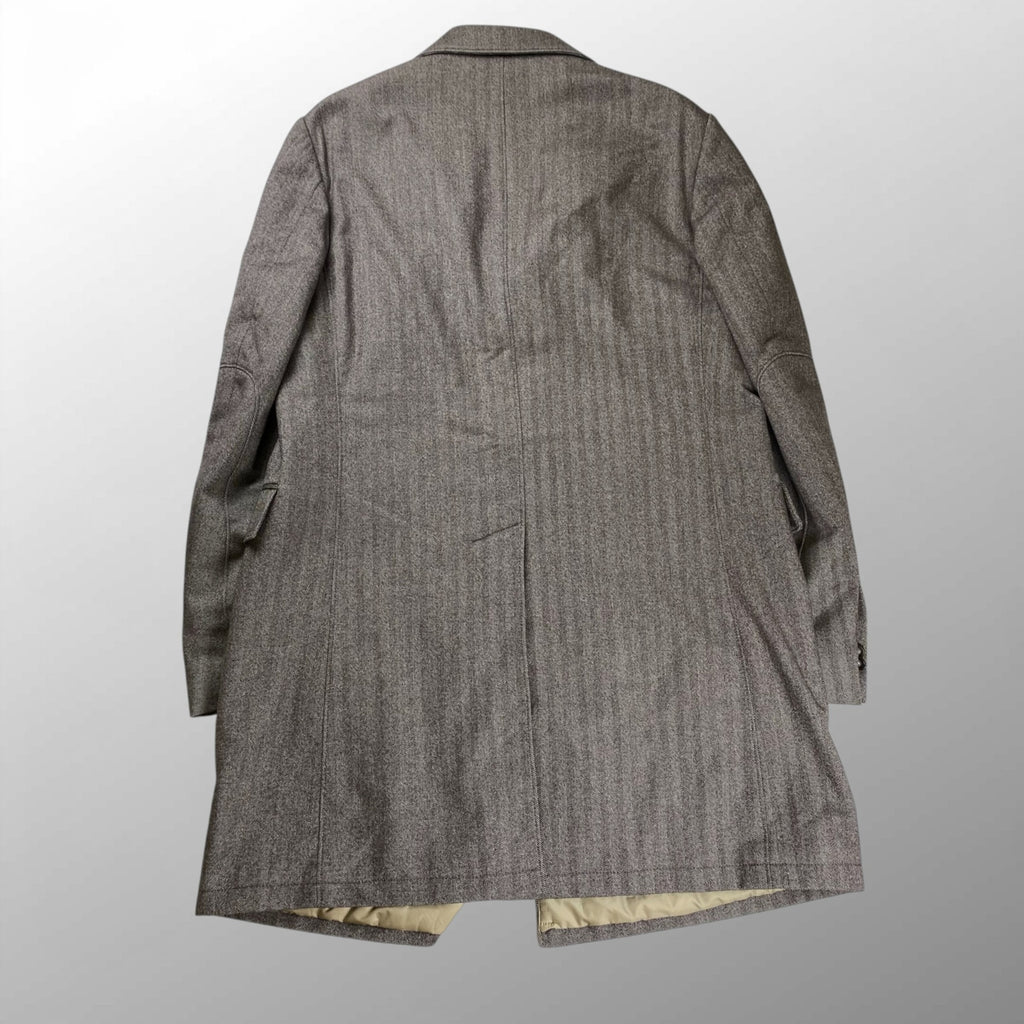 CORNELIANI コルネリアーニ / カシミヤ混 IDコート ヘリンボーン バージンウール使用 参考定価：300,000程度 SIZE:48（L程度）