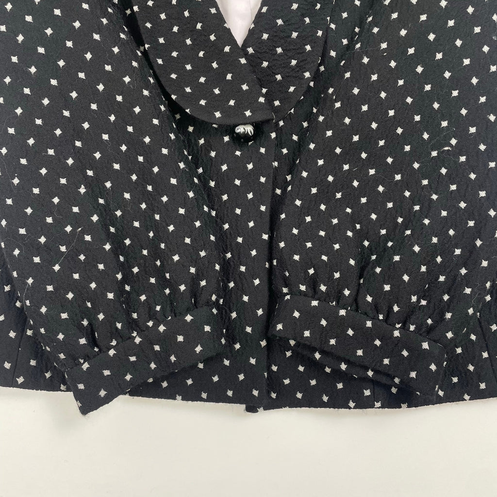 ARMANI COLLEZIONI アルマーニ コレツィオーニ / タキシードカラーショートジャケット ブラック イタリア製 参考定価：120,000程度 SIZE:42