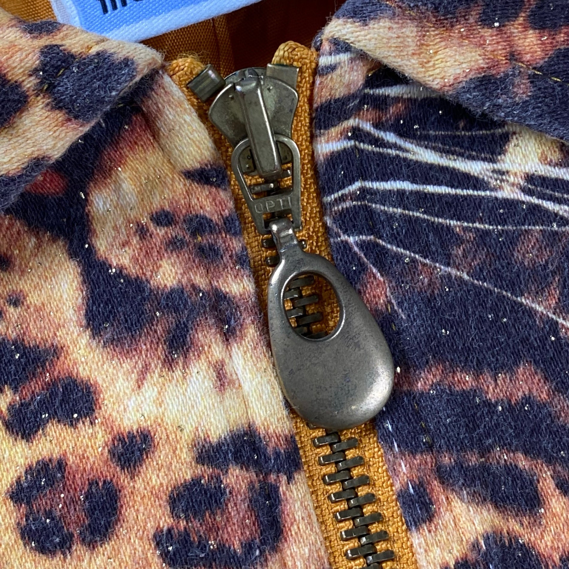 ジャーマンデザイナーズ 古着 marque noire / ヒョウ柄 ビッグシルエット ジッアップジャケット ドイツ ジャーマン SIZE：XL程度