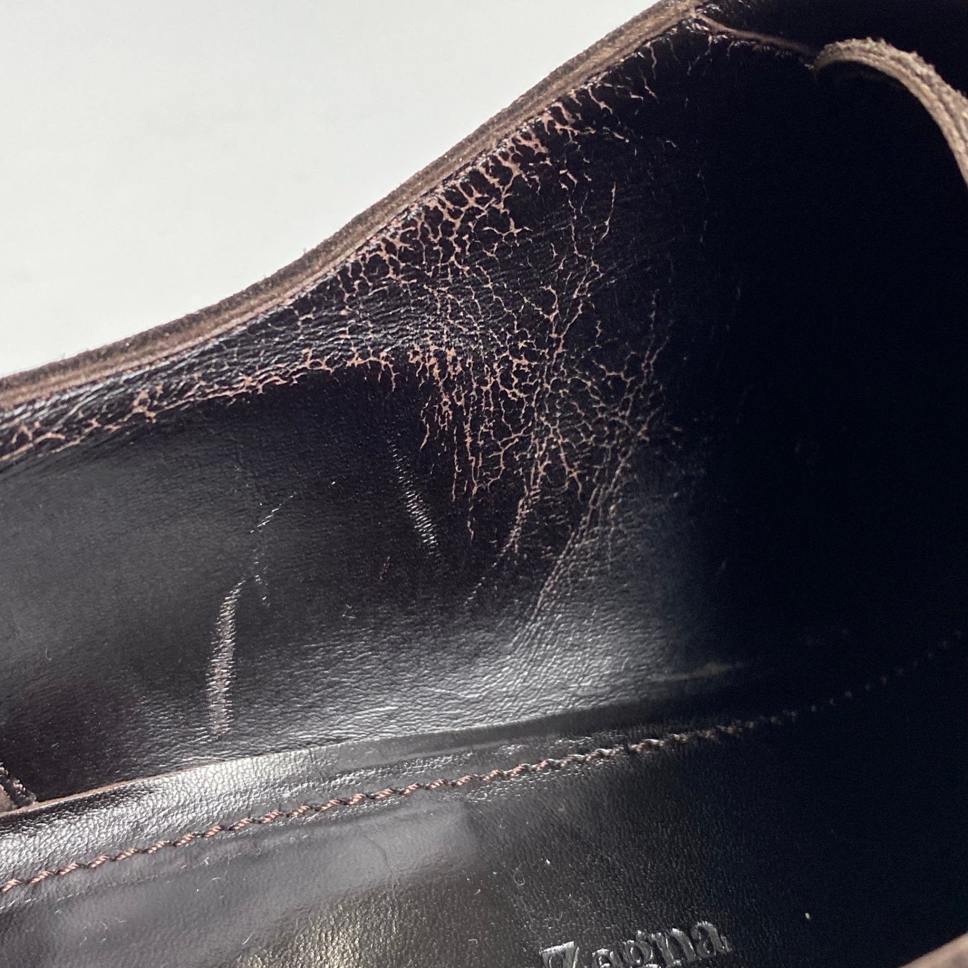 Ermenegildo Zegna エルメネジルド ゼニア / ヌバック レザーシューズ ダークブラウン 内羽根 SIZE:9 1/2