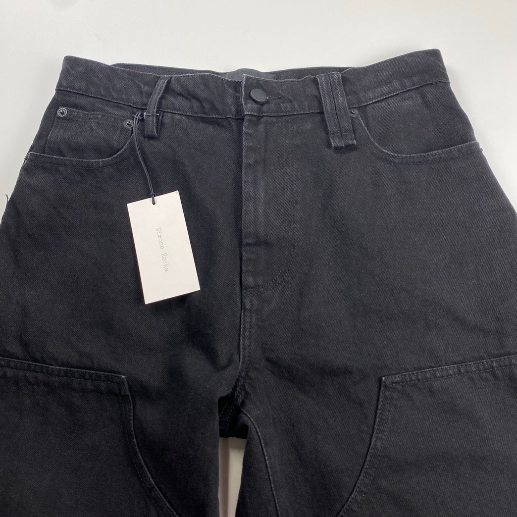 Simone Rocha シモーン ロシャ / Embellished Straight Workwear Denim ダブルニー デニム DOVER STREET取扱い 参考定価：110,000程度 SIZE：S