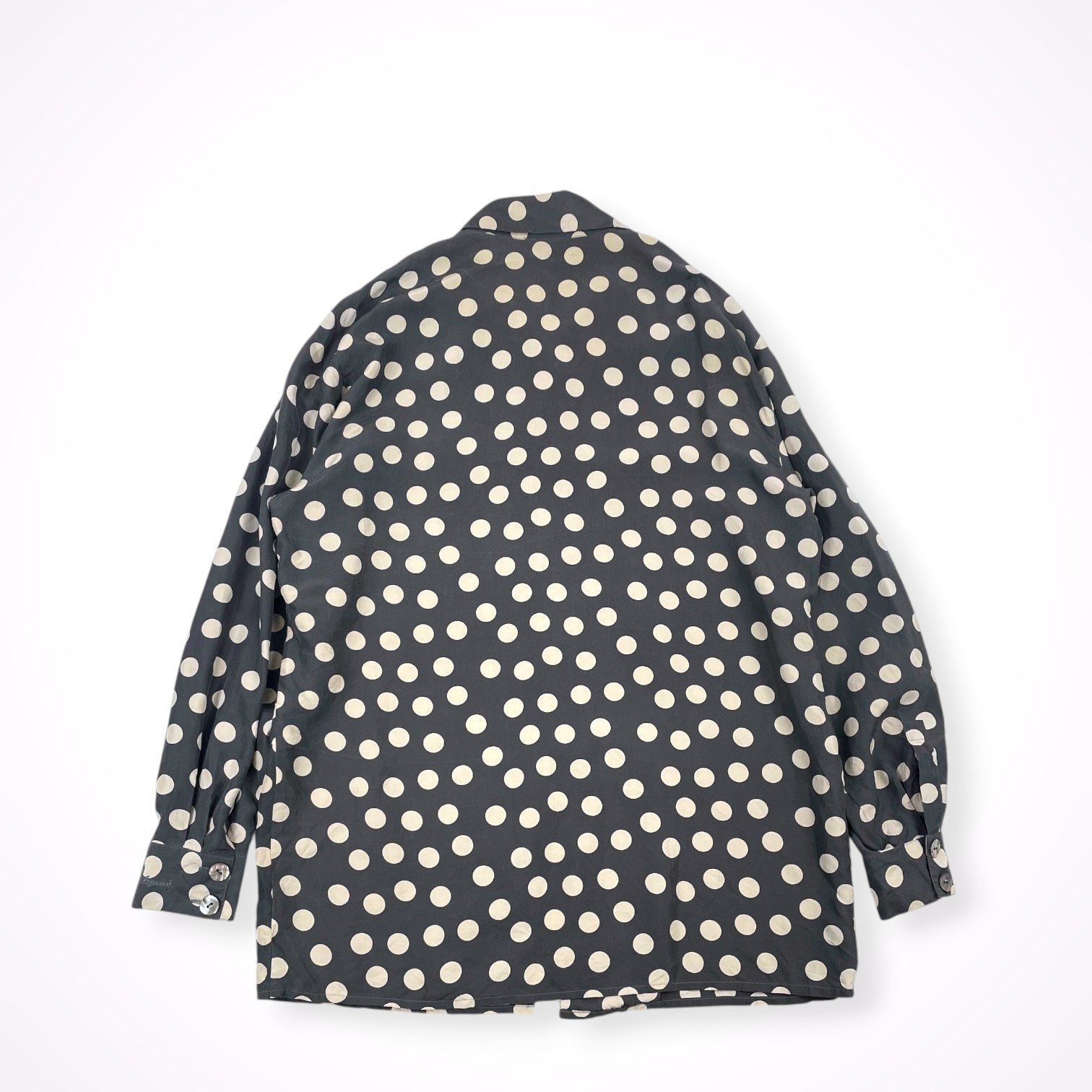 ETIENNE AIGNER / ピュアシルクドットシャツ 参考定価：45,000程度 SIZE:44