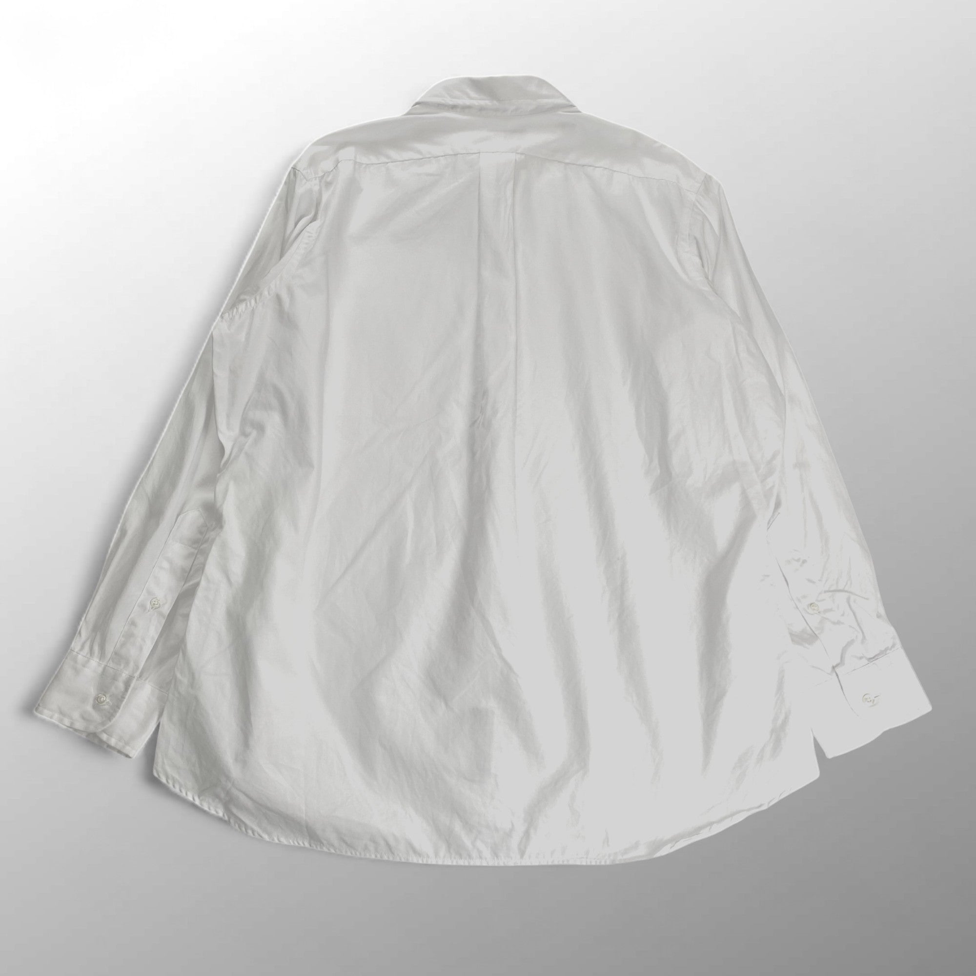 INDIVIDUALIZED SHIRTS インディビジュアライズド シャツ / セミワイド ショートカラー ワイドコットンシャツ USA製 SIZE:L