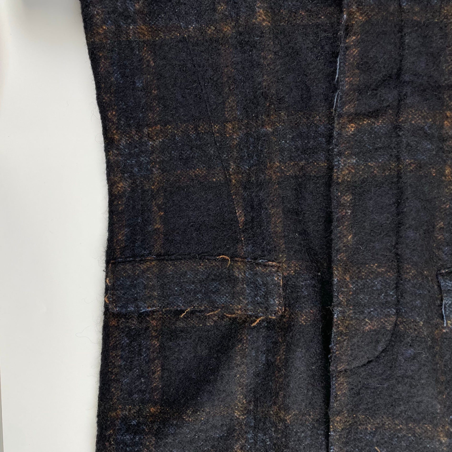 Edition エディション / 縮絨 チェック柄コート 参考定価：60,000程度 SIZE:1