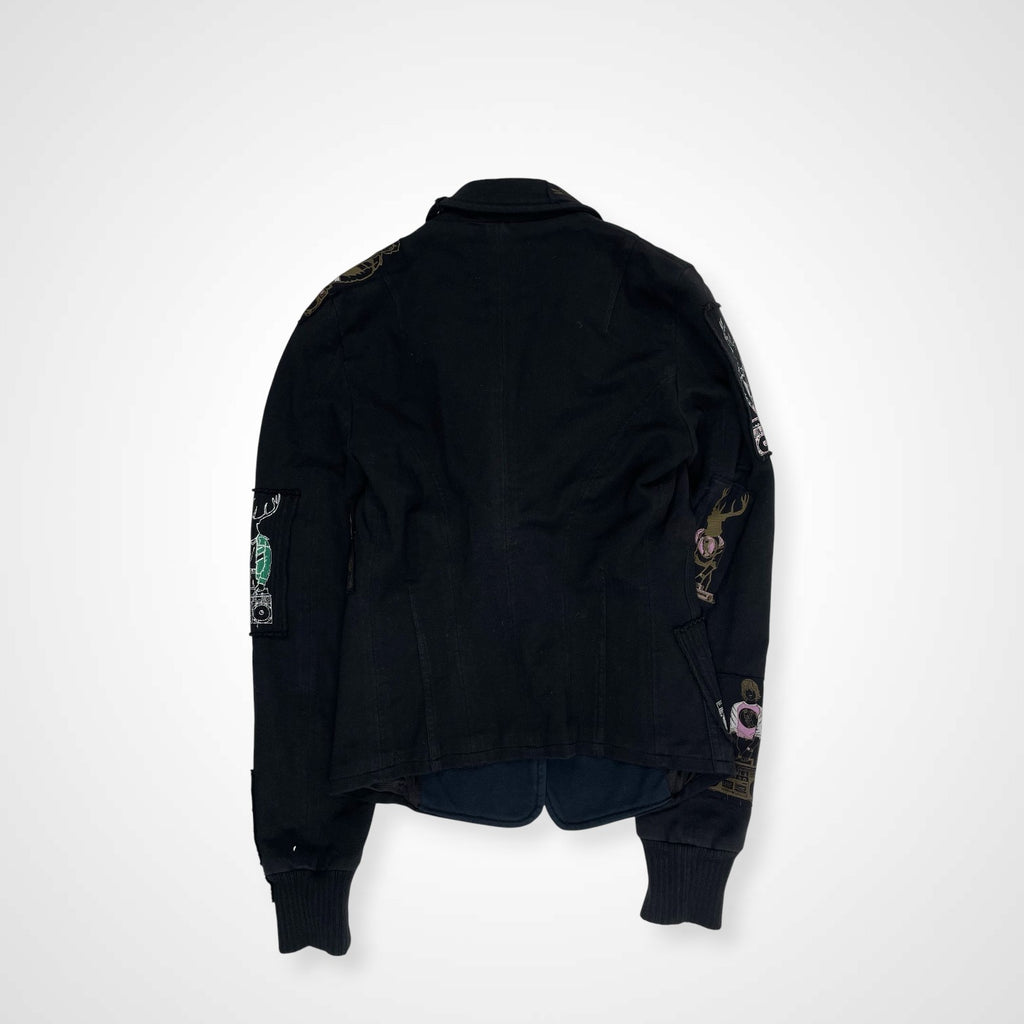 Livll.o リブルオー / 「ラジカセ」パッチワークジャケット MADE IN ITALY SIZE:XS-S程度