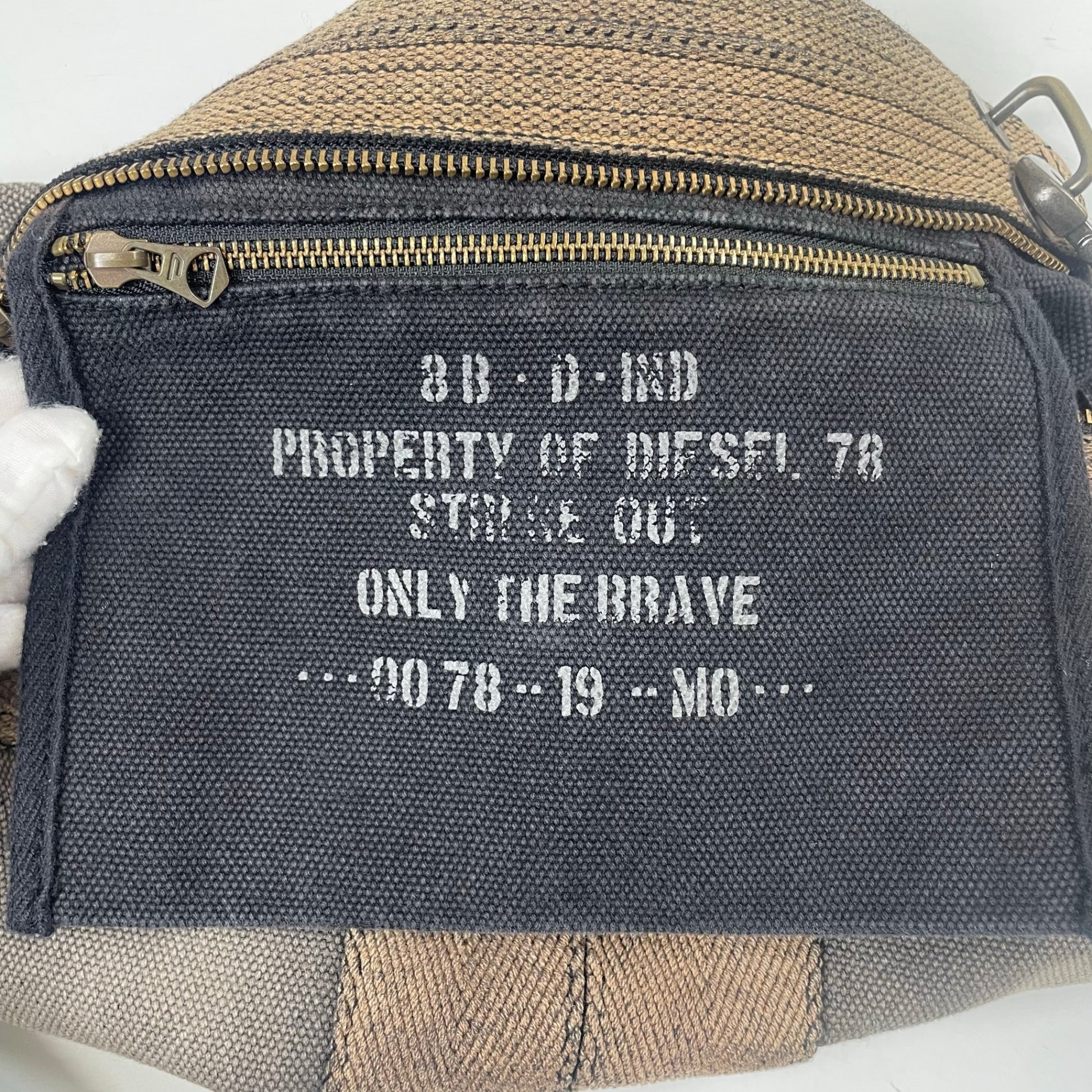 DIESEL / ヴィンテージキャンバスショルダーバッグ ブラック