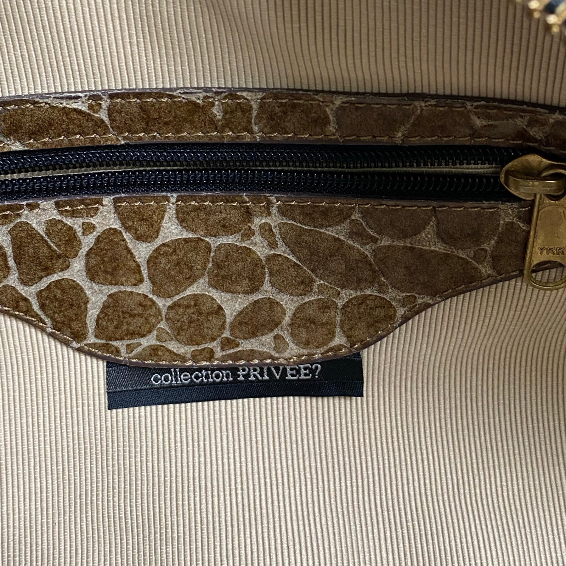 collection PRIVEE? コレクション プリヴェ / キリン柄 ハンドバッグ ボストン型 参考定価：85,000程度
