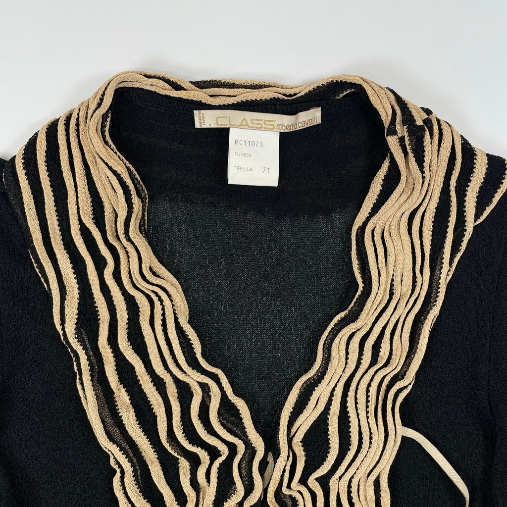 CLASS roberto cavalli / フリンジチュニックニット 参考定価：60,000程度 SIZE:42(M程度)