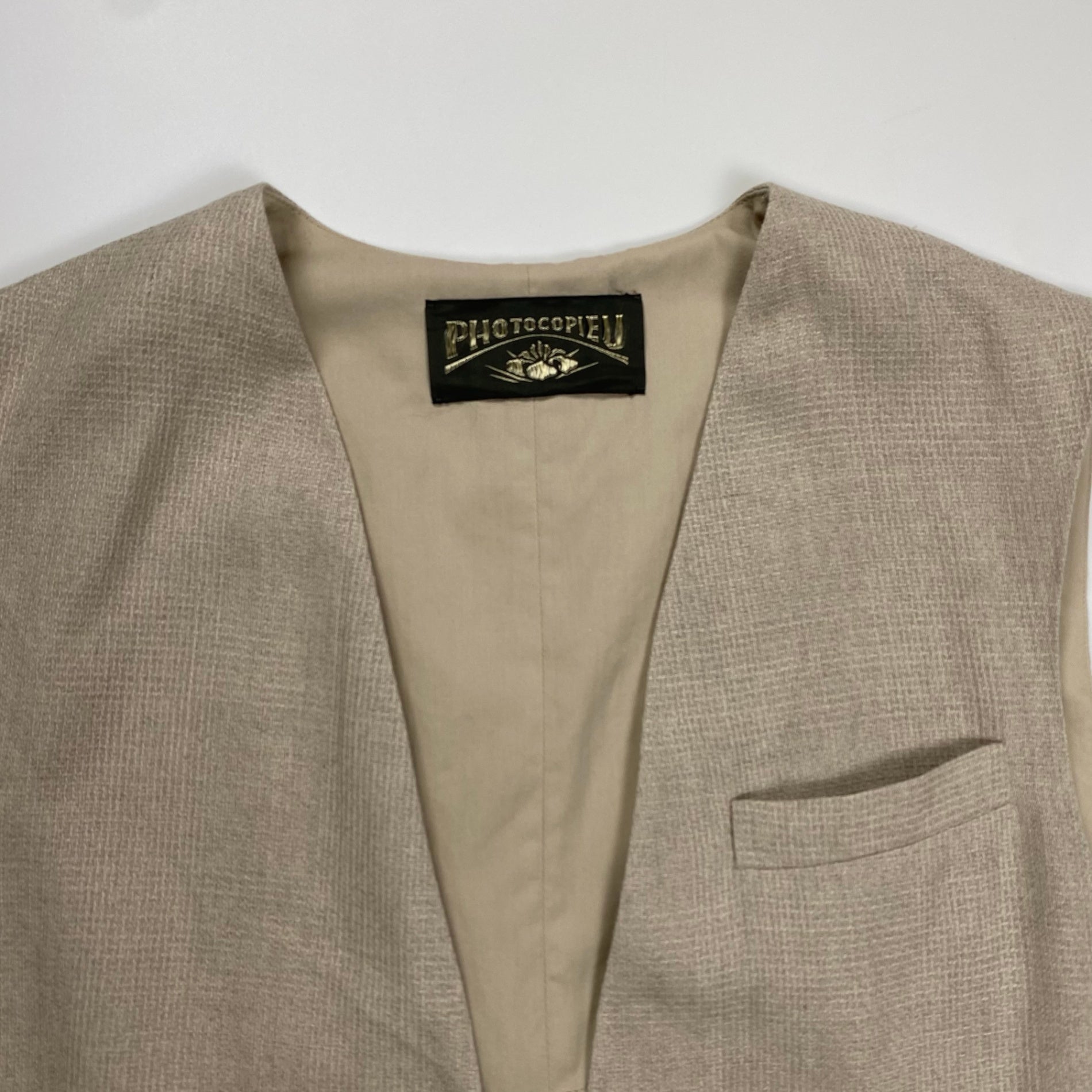 PHOTOCOPIEU フォトコピュー / VALENTINEジレ ベスト ウール×リネン 参考定価：42,000+tax SIZE:TU(FREE)