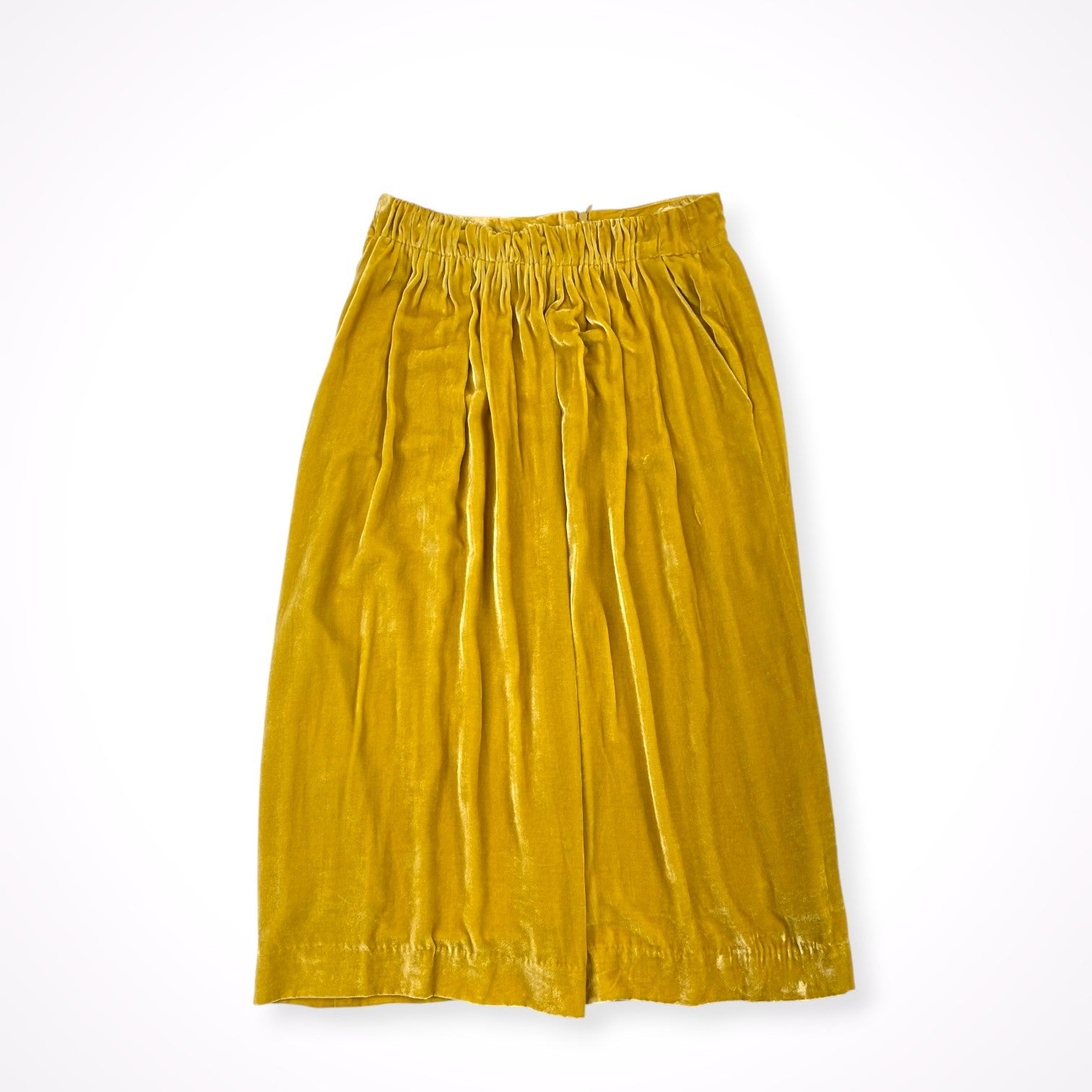 DRIES VAN NOTEN / シルクMIXベロアギャザースカート タグ付 参考定価：80,000程度 SIZE:34