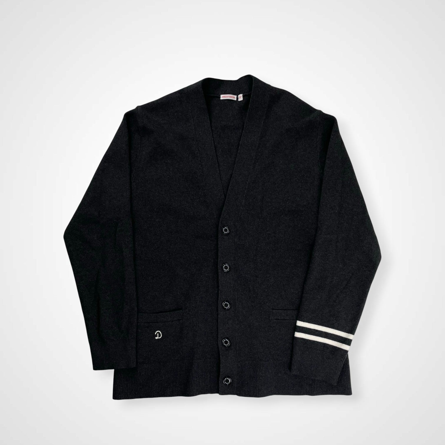 DRESSTERIOR ドレステリア / コットンカシミヤ スムースカーディガン グレー Safari12月号掲載 参考定価：17,000+tax SIZE:S