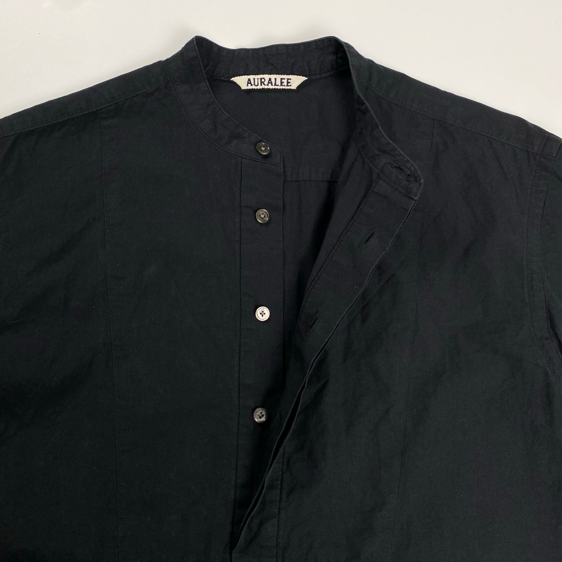 AURALEE オーラリー / WASHED FINX TWILL HALF SLEEVED P/O SHIRTS プルオーバーシャツ ユニセックス SIZE：0