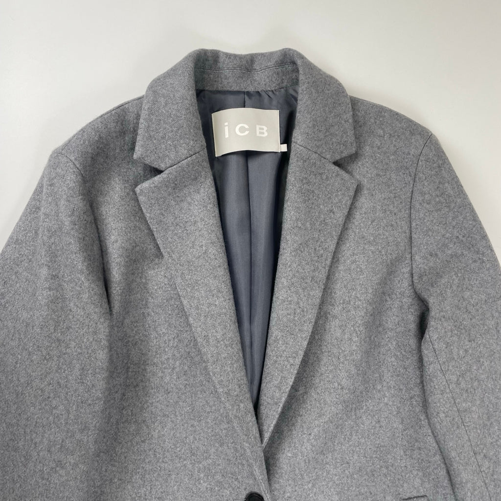 iCB アイシービー / ウールライトメルトンチェスターコート グレー 参考定価：52,000+tax SIZE:00