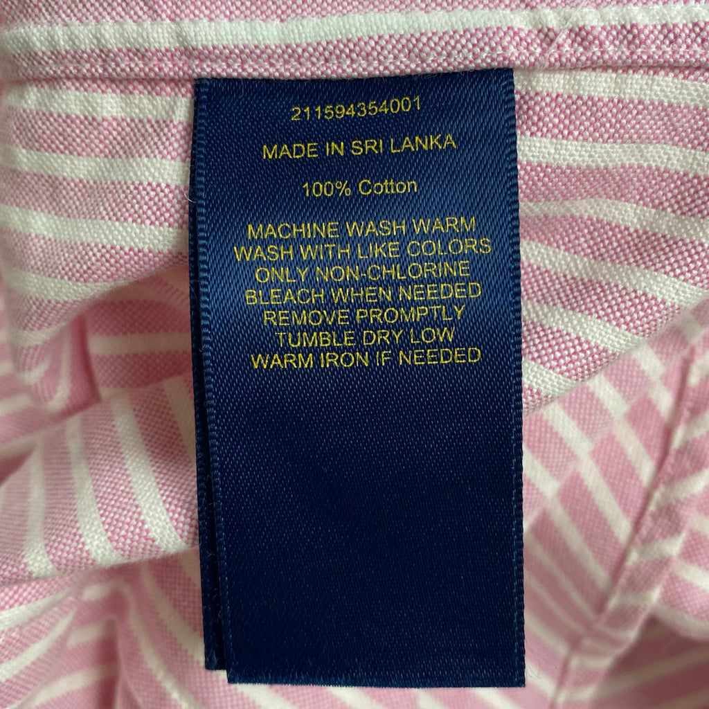 RALPH LAUREN ラルフローレン / ボタンダウン ストライプシャツ 現行タグ 参考定価：20,000程度 SIZE：M