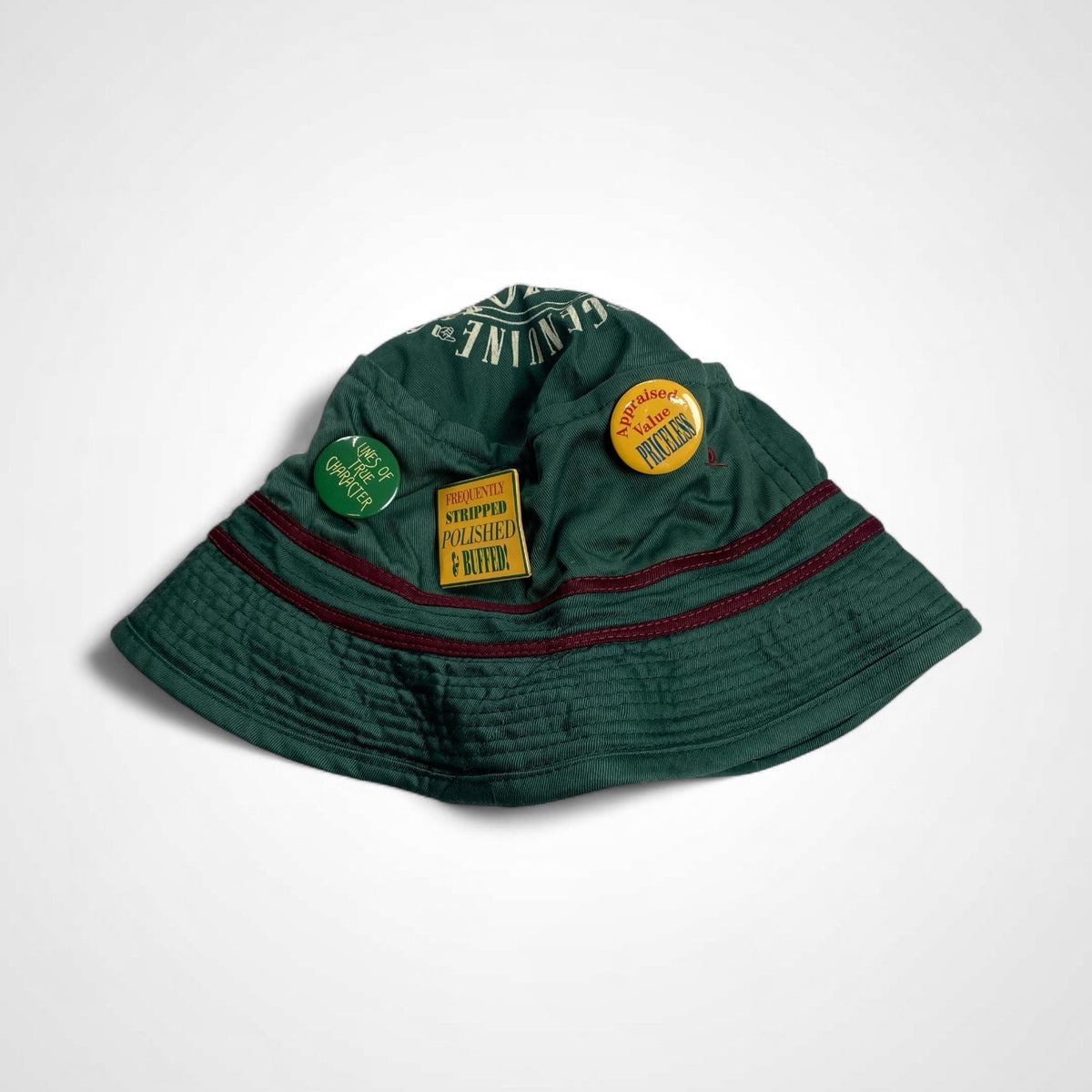 VINTAGE ヴィンテージ / 90s GENUINE ANTIQUE PERSON バケットハット 缶バッジ付