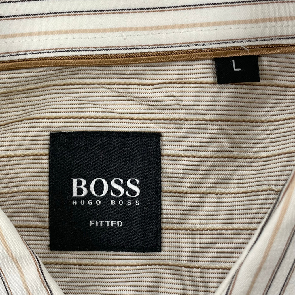 BOSS HUGO BOSS / ダブルカフス 切替デザインシャツ SIZE:L