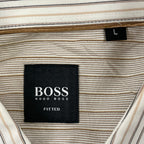 BOSS HUGO BOSS / ダブルカフス 切替デザインシャツ SIZE:L