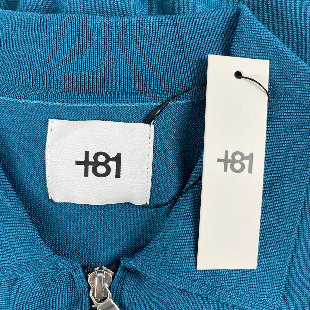 +81 PLUS EIGHTY ONE / ハーフジップニットポロシャツ 未使用品 参考定価：23,000+tax SIZE:46