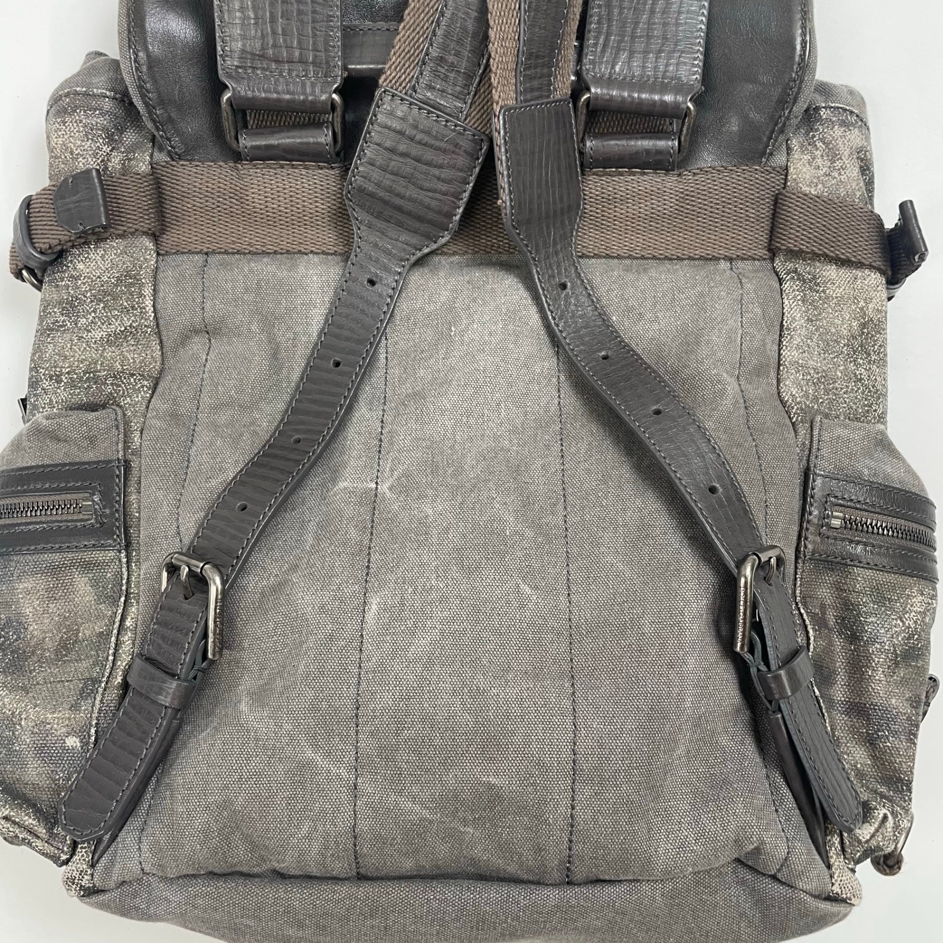 DOLCE＆GABBANA ドルチェ＆ガッバーナ / レザー切替キャンバスバックパック ギャランティーカード付