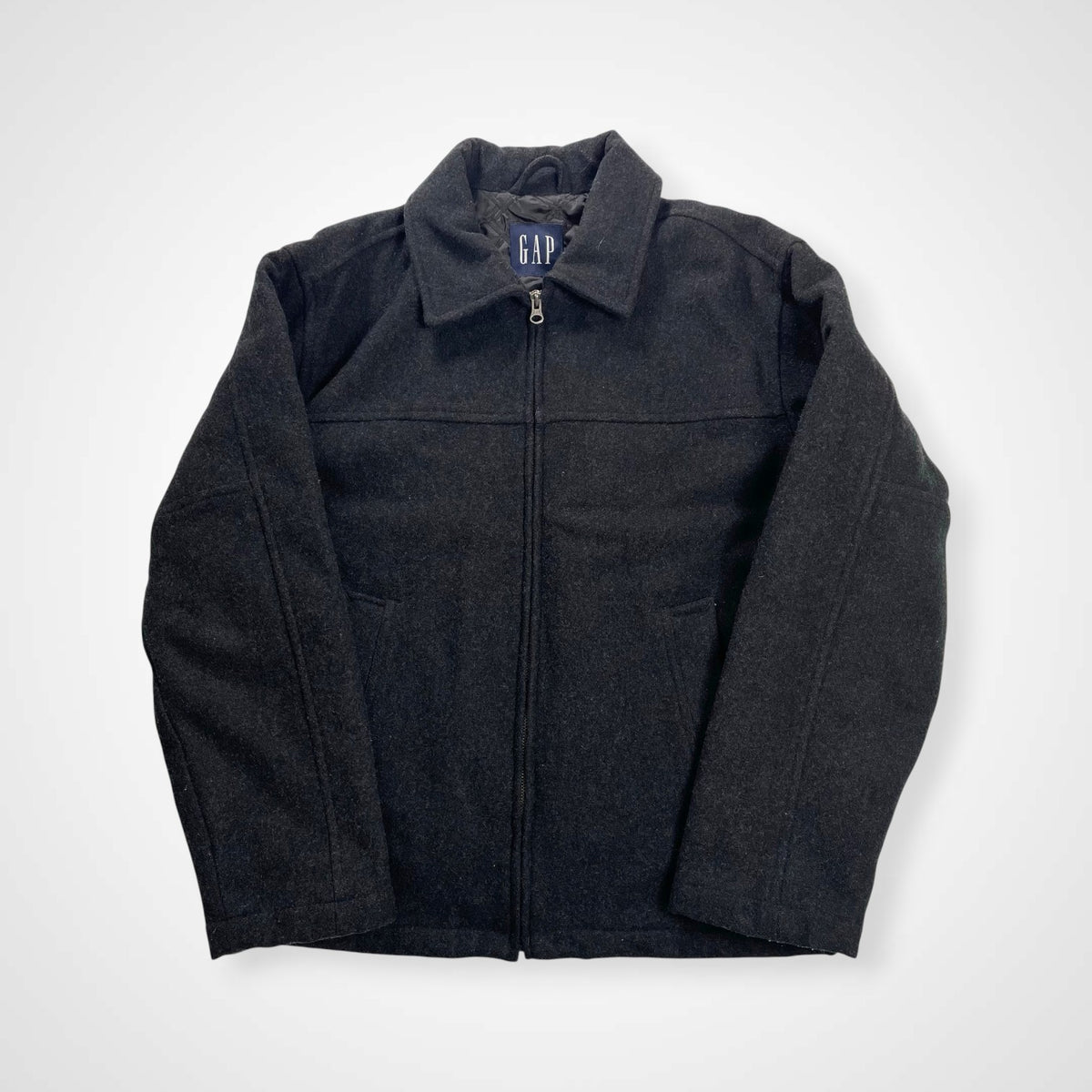 GAP / 00s メルトン スポーツジャケット ブラック SIZE：XS(M程度)