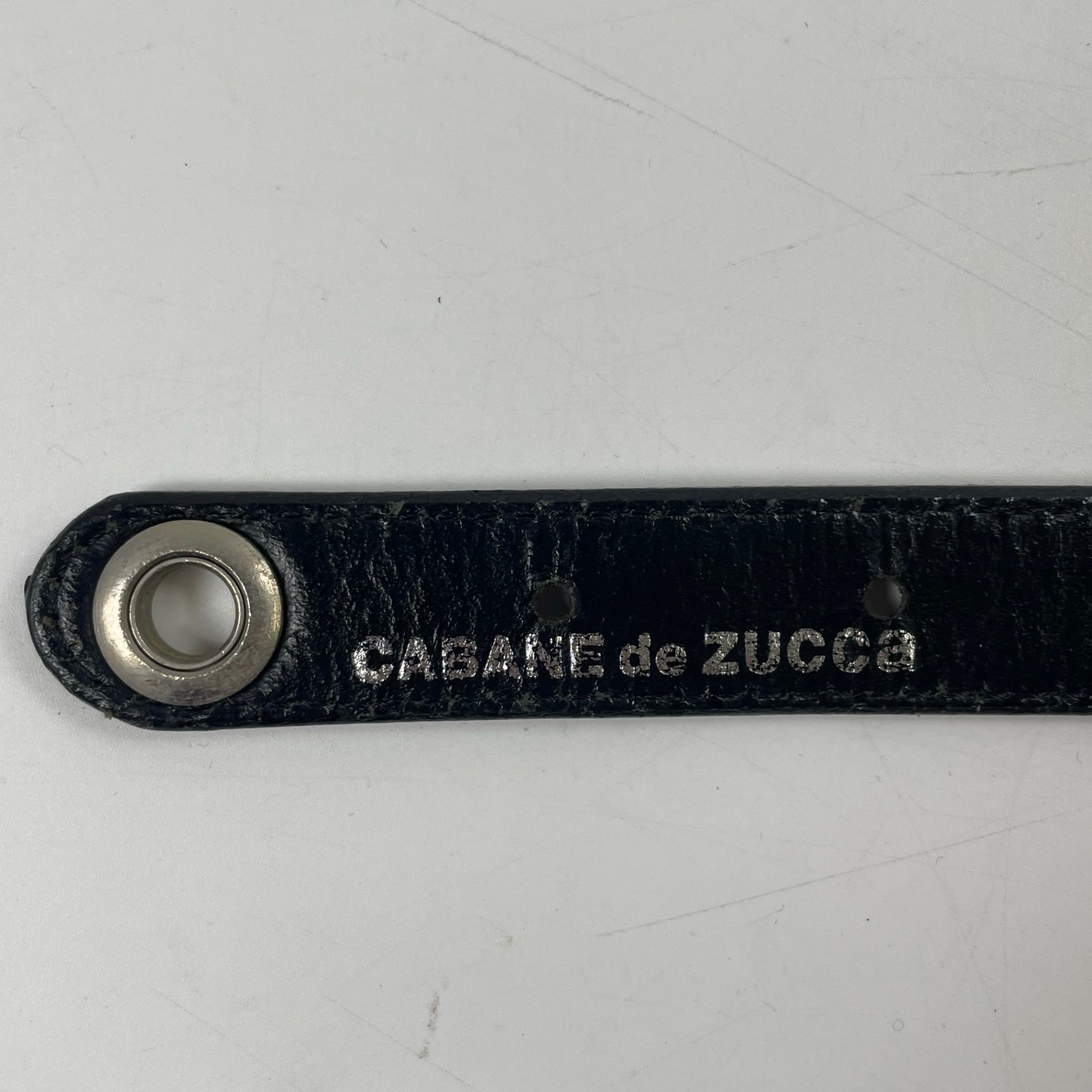 CABANE de ZUCCA / リングスタッズ レザーベルト 全長:約117.5cm