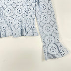 ISABELLE BLANCHE イザベルブランシュ / カットワークレースブラウス 参考定価：39,000+tax SIZE:XXS