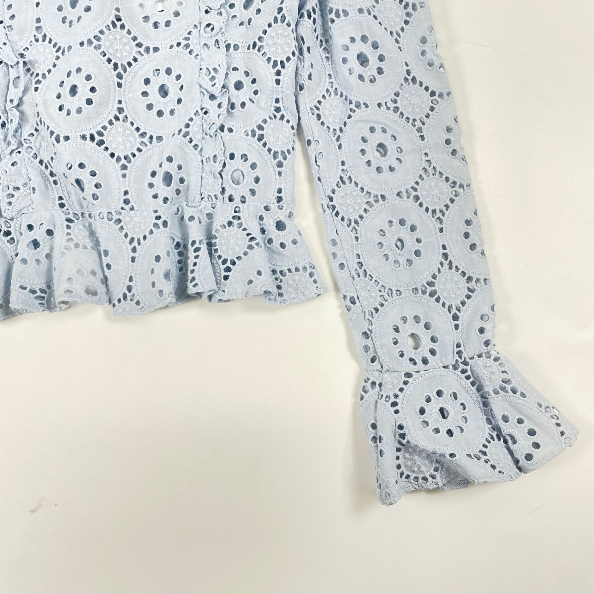 ISABELLE BLANCHE イザベルブランシュ / カットワークレースブラウス 参考定価：39,000+tax SIZE:XXS